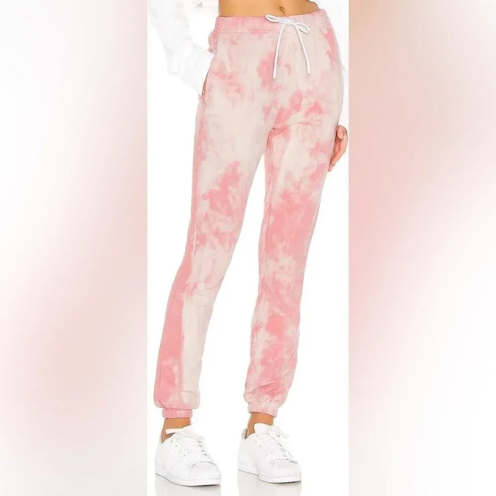 *SET* Cotton Citizen Dahlia Tie Dye Pink Cream Hoodie & Pants Matching Set M